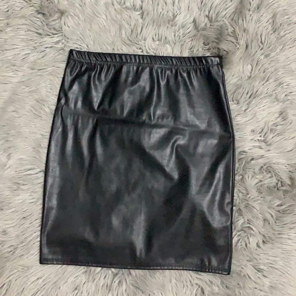 Faux Leather Pencil Skirt